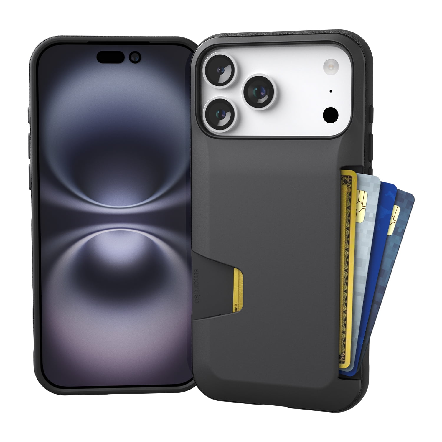 Smartish® iPhone 17 Pro Max Wallet Case - Wallet Slayer Vol. 1 [Slim + Protective] Credit Card Holder - Drop Tested Flip Hidden Card Slot Cover For Apple iPhone 17 Pro Max - Black Tie Affair