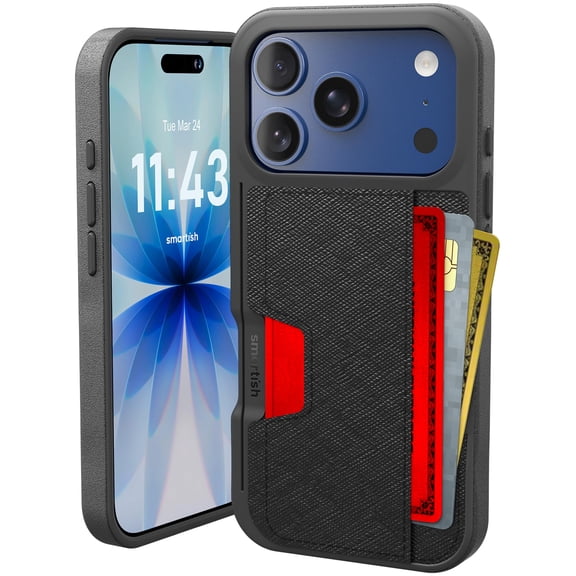 Smartish iPhone 18 Pro/17 Pro Wallet Case, Wallet Slayer Vol 2, Card Holder, Black