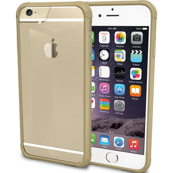 Smartish iPhone 6 Plus/6s Plus Case - PureView Clear Case for iPhone 6+/6s+ (5.5") - Silk Ultra Slim Protective Crystal Clear Phone Cover (Champagne Gold)