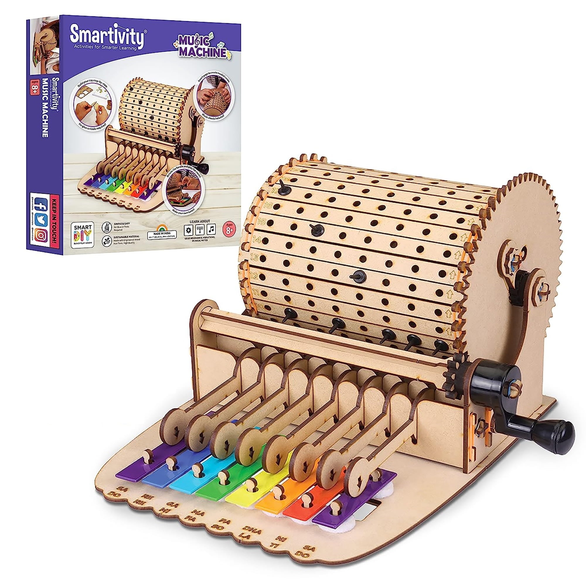 Smartivity, Music Machine, Science Kit, STEAM Toy, Wood, Ages 8-14, Kids, Unisex