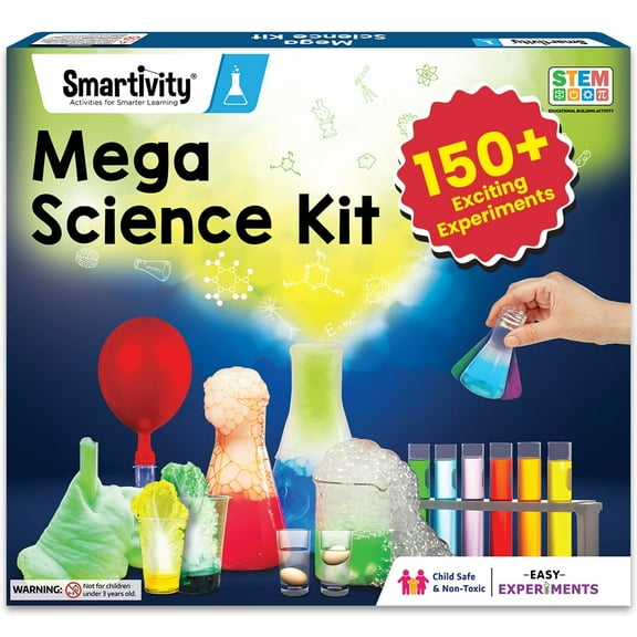 Smartivity Mega Science Kit STEAM Educational Activity Toy for Kids, Biggest STEAM Activity Box - 150+ Experiments, 6-14 Years