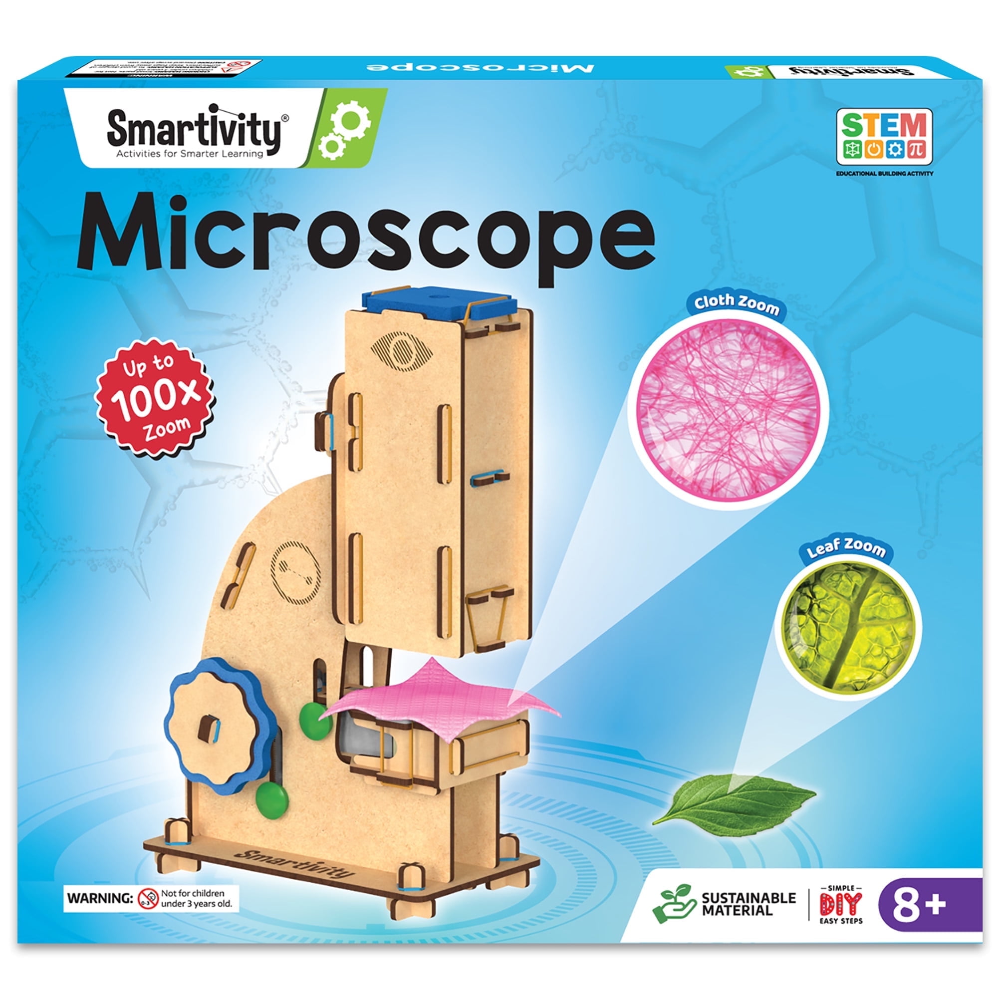 Smartivity, Microscope, STEAM Toy, DIY STEAM Kit, Kids Ages 8-14, Unisex