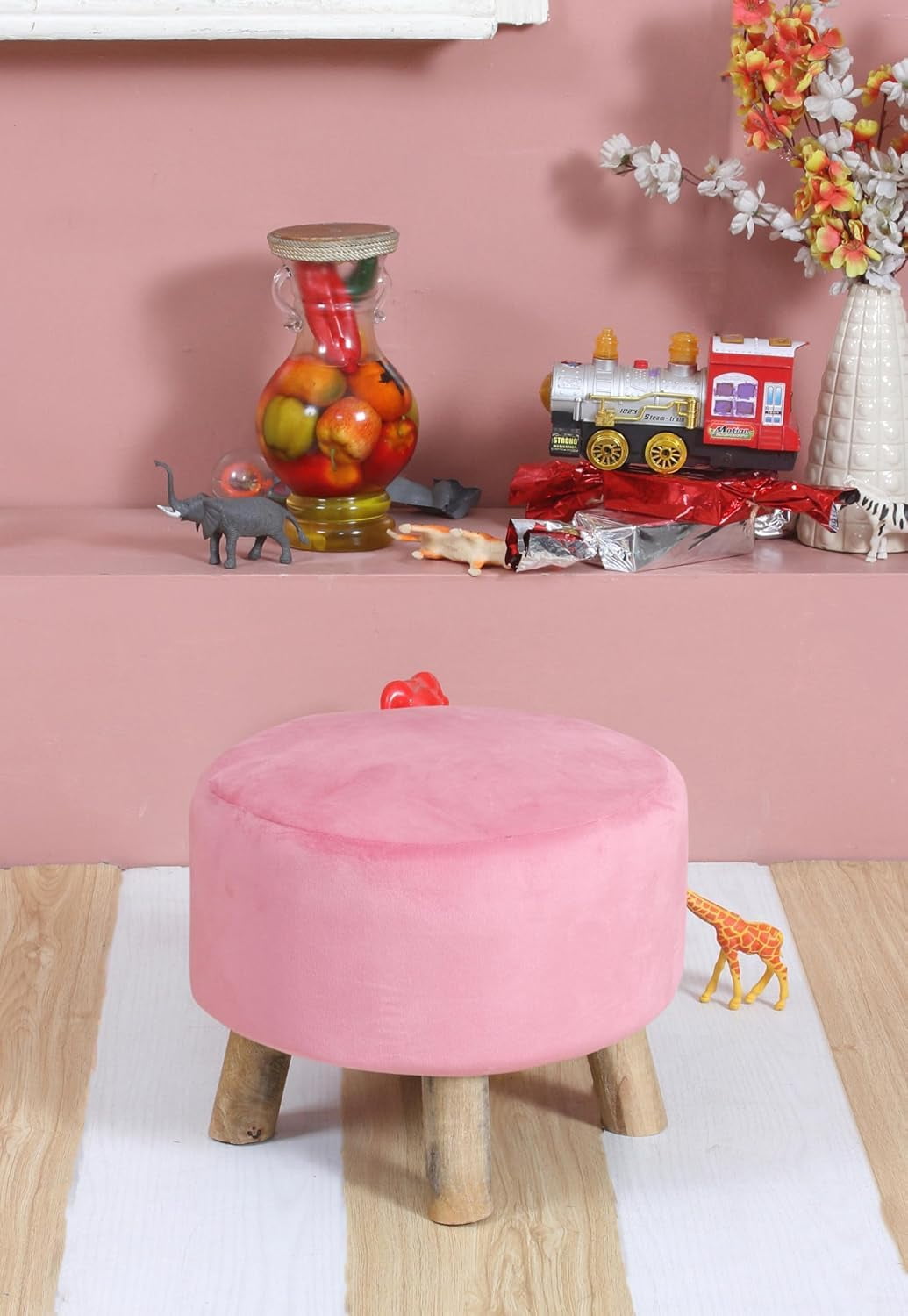 Smartkart Ottoman Kids pouffe Small Stool for Baby Chair Study Table ...