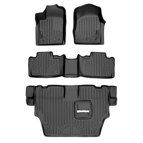 SMARTLINER 3 Rows Custom Fit Floor Liners Compatible with 2013 - 2015 Dodge Durango 7 Passenger