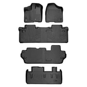 SMARTLINER 4 Rows Custom Fit Floor Liners Compatible with 2013 - 2020 Toyota Sienna 8 Passenger