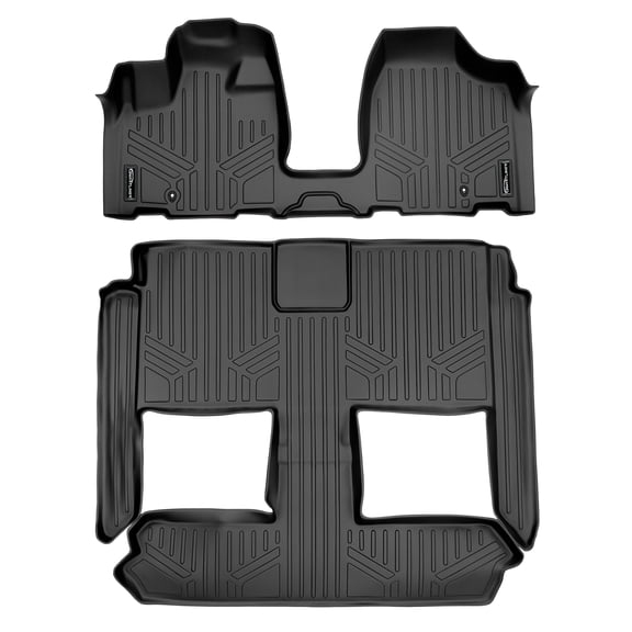 SMARTLINER 3 Rows Custom Fit Floor Liners Compatible with 2008 - 2016 Chrysler Town & Country