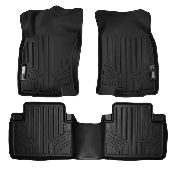 SMARTLINER 2 Rows Custom Fit Floor Liners Compatible with 2014 - 2020 Nissan Rogue (Gasoline)