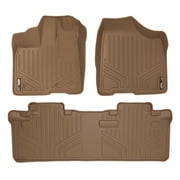 Smartliner 1st/2nd Row Floor Liner Mats Tan for 11-12 Toyota Sienna 8-Passenger