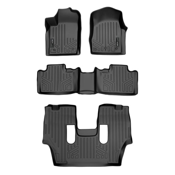 SMARTLINER 3 Rows Custom Fit Floor Liners Compatible with 2013 - 2015 Dodge Durango 6 Passenger