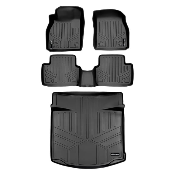 SMARTLINER 3 Rows Custom Fit Floor Liners Compatible with 2013 - 2015 Chevrolet Malibu (Gasoline | Cargo with No Auto Stop/Start | No Eco Model)