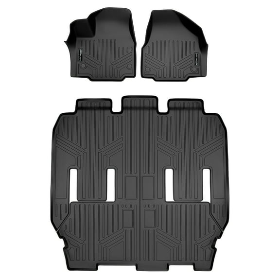 SMARTLINER 3 Rows Custom Fit Floor Liners Compatible with 2017 - 2020 Chrysler Pacifica 7 Passenger