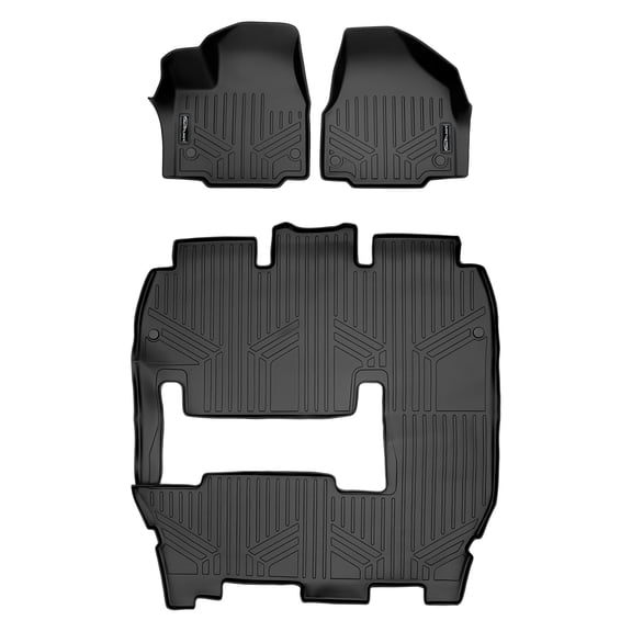 SMARTLINER 3 Rows Custom Fit Floor Liners Compatible with 2017 - 2020 Chrysler Pacifica 7 Passenger