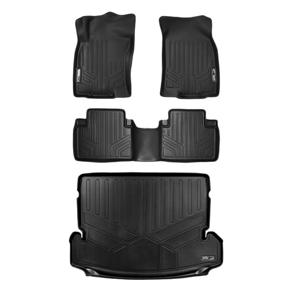 SMARTLINER 3 Rows Custom Fit Floor Liners Compatible with 2014 - 2020 Nissan Rogue (Gasoline | Cargo Fits With 3rd Row Seat)