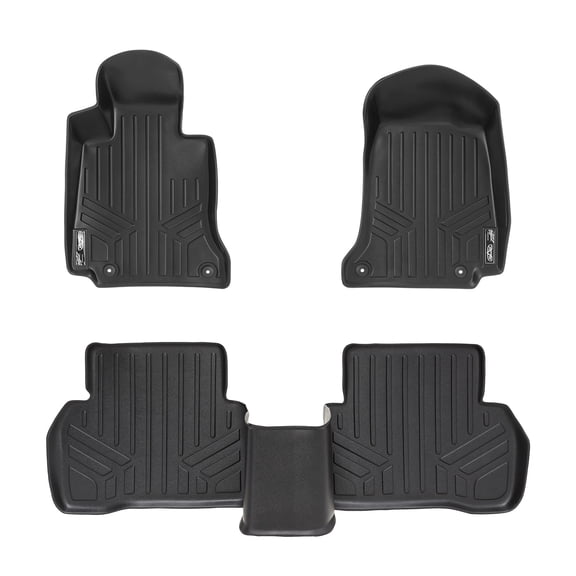 SMARTLINER 2 Rows Custom Fit Floor Liners Compatible with 2017 - 2023 Mercedes-Benz AMG C 43 Sedan (Gasoline)