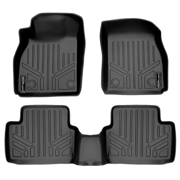 SMARTLINER 2 Rows Custom Fit Floor Liners Compatible with 2013 - 2015 Chevrolet Malibu (Gasoline)