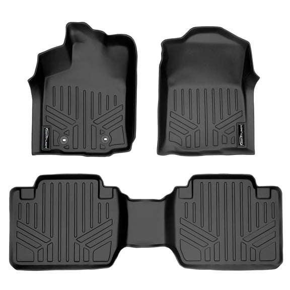 SMARTLINER 2 Rows Custom Fit Floor Liners Compatible with 2016 - 2017 Toyota Tacoma Access Cab and 2 Seater