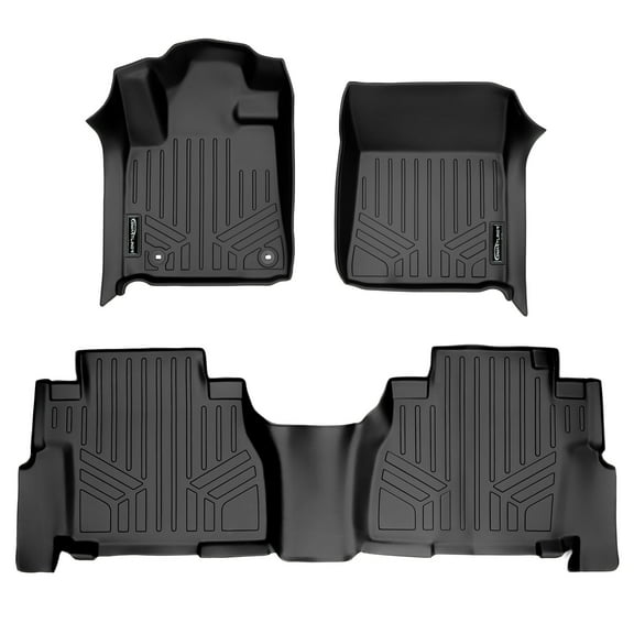 SMARTLINER 2 Rows Custom Fit Floor Liners Compatible with 2012 - 2022 Toyota Sequoia (Gasoline | 2nd Row Bench Seats)