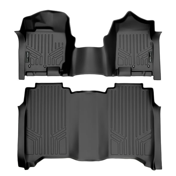 Smartliner Floor Mats Black for 17-21 Titan/16-2021 Titan XD Crew Cab Bench Seat