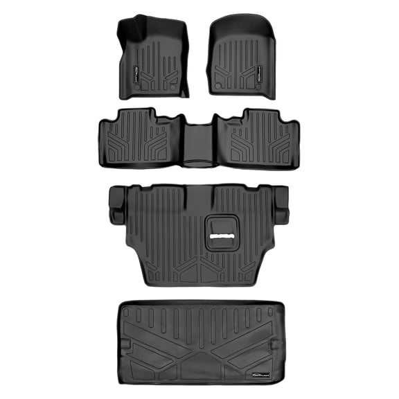 SMARTLINER 4 Rows Custom Fit Floor Liners Compatible with 2015 - 2025 Dodge Durango 7 Passenger