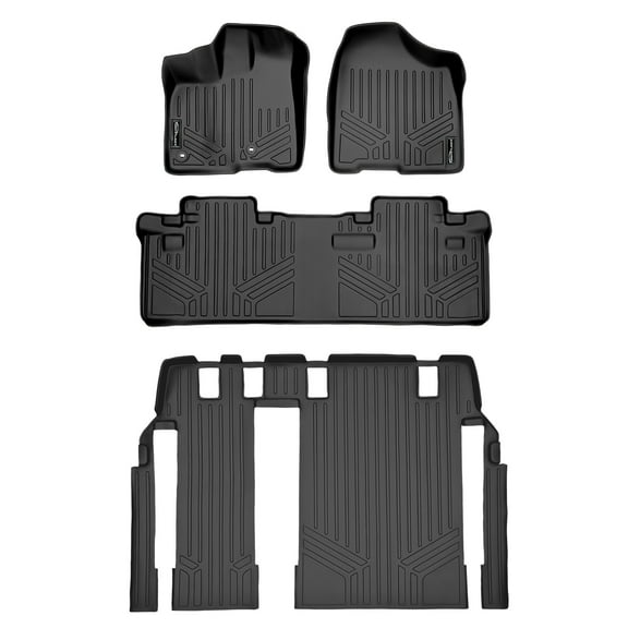 SMARTLINER 3 Rows Custom Fit Floor Liners Compatible with 2013 - 2020 Toyota Sienna 8 Passenger