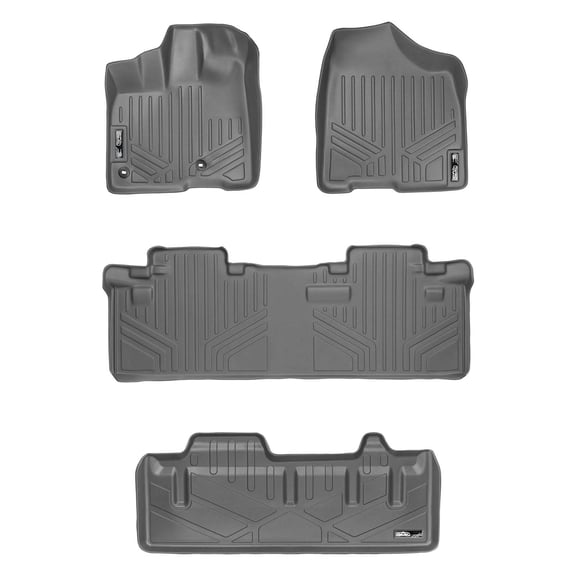 Smartliner Floor Mats Set 2 Rows Cargo Liner Grey For 13-2020 Sienna 8 Passenger