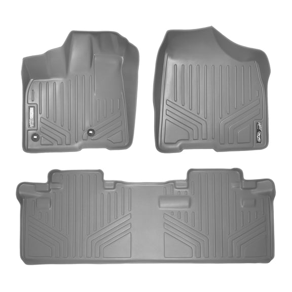 SMARTLINER 2 Rows Custom Fit Floor Liners Compatible with 2013 - 2020 Toyota Sienna 8 Passenger (Gasoline)