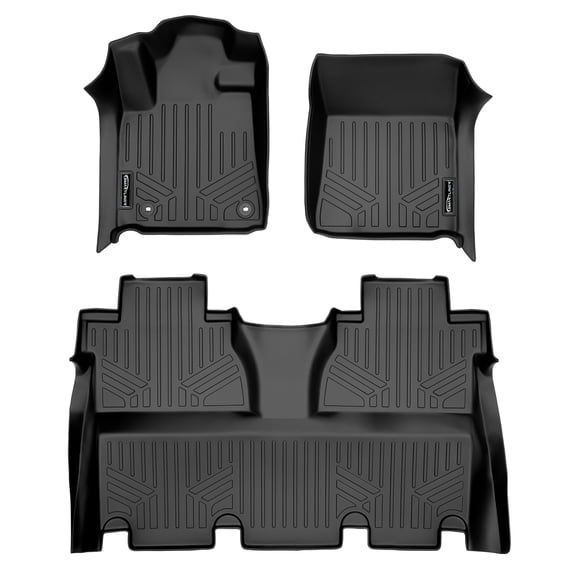 Smartliner Front & Rear Under 2nd Row Liner Mats Black for 14-22 Tundra CrewMax