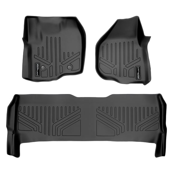 SMARTLINER 2 Rows Custom Fit Floor Liners Compatible with 2012 - 2012 Ford F-250 Crew Cab