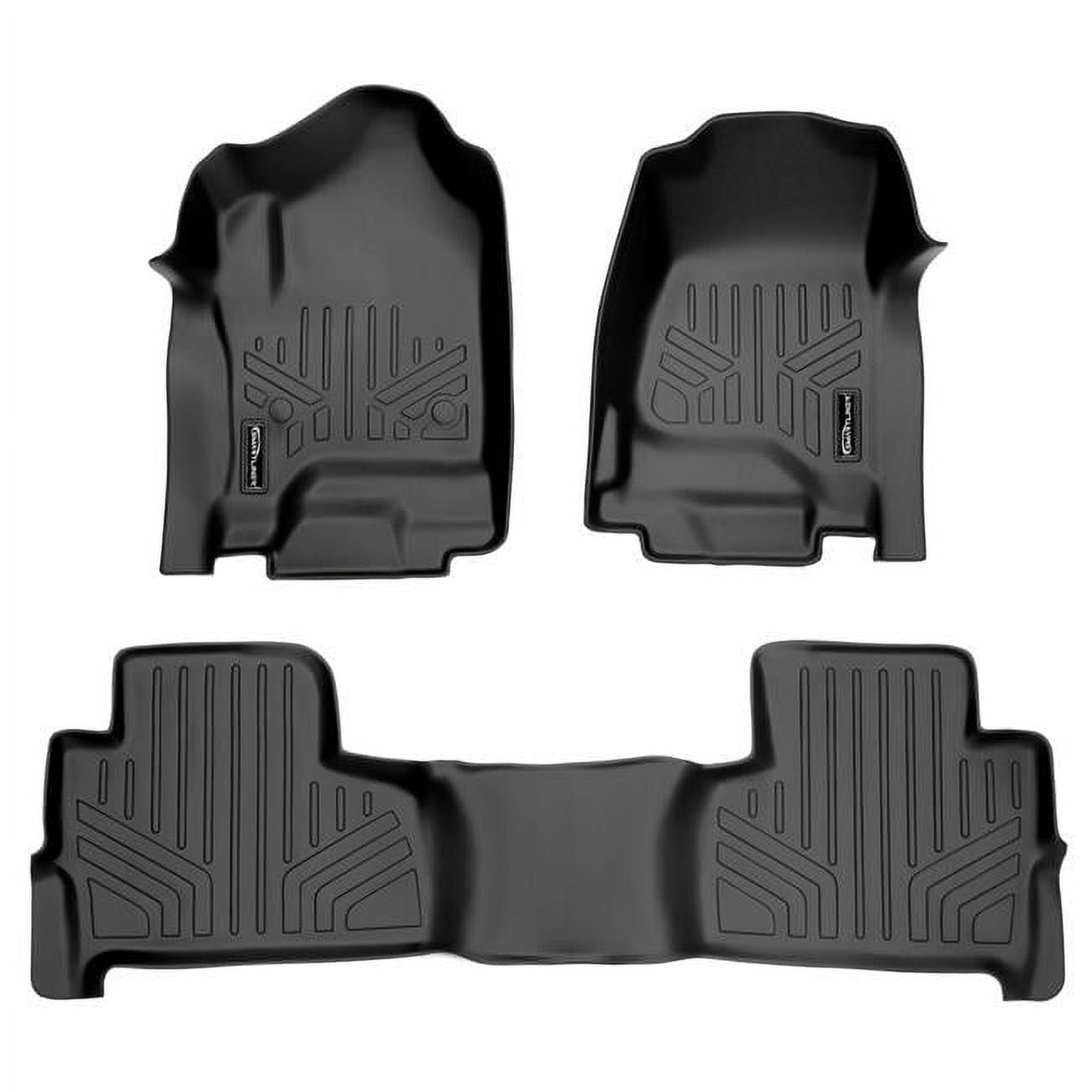 Black Custom Fit All-Weather Floor Mats for Chevrolet Tahoe and GMC Yukon