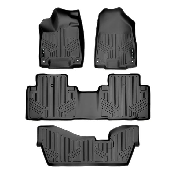 SMARTLINER 3 Rows Custom Fit Floor Liners Compatible with 2014 - 2020 Acura MDX (Gasoline | For 2017 - 2020 3rd row liner fits with 2nd row Bench)