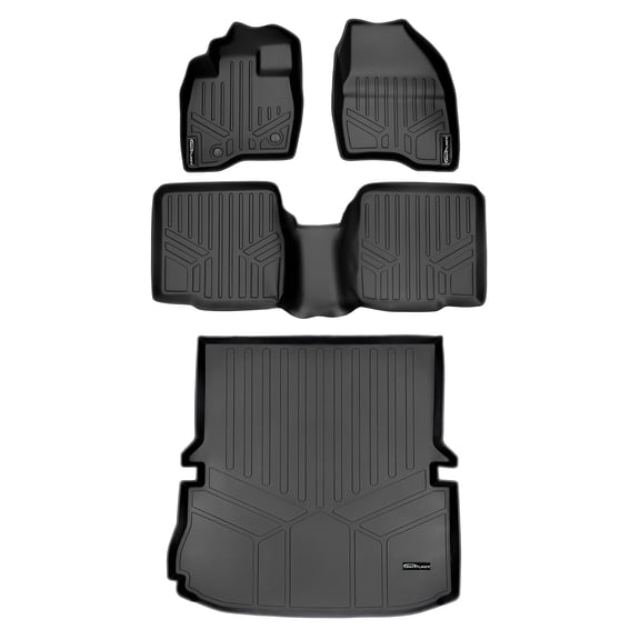 SMARTLINER 3 Rows Custom Fit Floor Liners Compatible with 2015 - 2016 Ford Explorer 8 Passenger (Gasoline | 2nd Row Bench Seat )