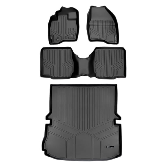 SMARTLINER 3 Rows Custom Fit Floor Liners Compatible with 2015 - 2016 Ford Explorer 7 Passenger (Gasoline | 2nd Row Bucket Seat With Center Console)