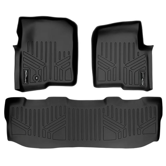 Smartliner SA0175-B0176 2 Rows Custom Fit Floor Liners for 2008-2010 Ford F-250 Super Crew