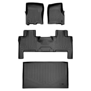 SMARTLINER 3 Rows Custom Fit Floor Liners Compatible with 2011 - 2017 Ford Expedition EL 8 Passenger Gasoline | Fits with 2nd row bench seats
