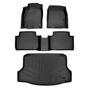 SMARTLINER 3 Rows Custom Fit Floor Liners Compatible with 2016 - 2021 Honda Civic Hatchback Gasoline | Fits Civic and Civic Si