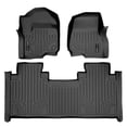 thumbnail interactive-video image 1 of TPE Floor Mats For 2017-2024 Ford F-250 / F-350 Super Duty Crew Cab – Black, Front & Second Row, Direct Fit (mmo114895) 1 of 2