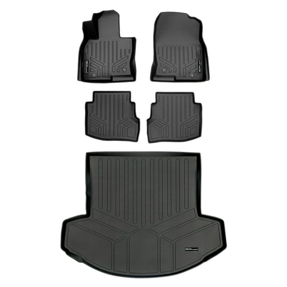 SMARTLINER 3 Rows Custom Fit Floor Liners Compatible with 2016 - 2023 Mazda CX9 6 Passenger (Gasoline | 2nd Row Bucket Seats w/o Center Console)