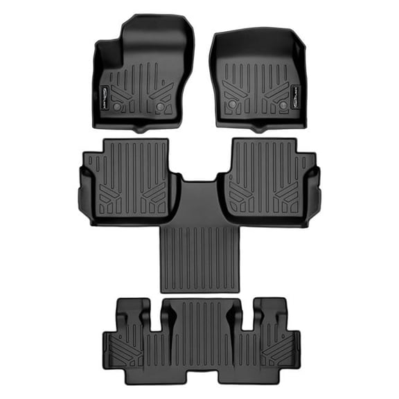 Smartliner SA0328-B0478-C0478 3 Rows Custom-Fit Floor Liners for 2014-2017 Ford Transit with Connect Long Wheel Base & Passenger Van