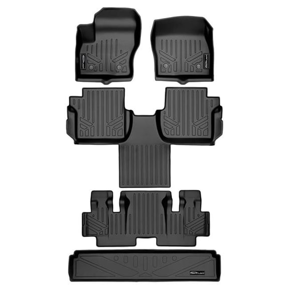 Smartliner SA0328-B0478-C0478-E0478 4 Rows Custom Fit Floor Liners for 2014-2017 Ford Transit with Connect Long Wheel Base & Passenger Van