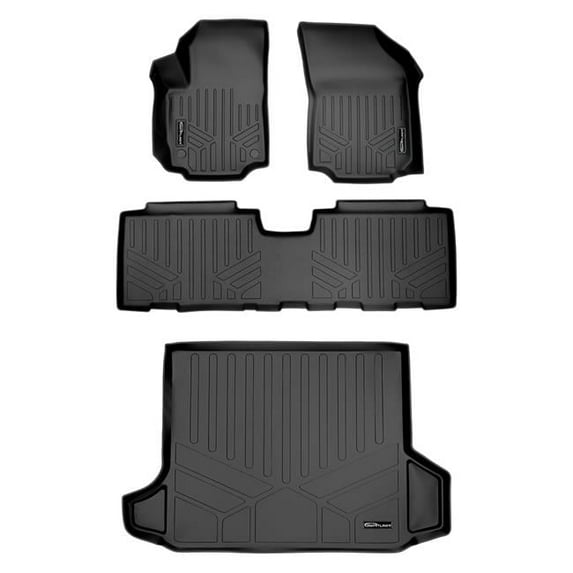 Smartliner SA0333-B0310-D0310 Custom Fit 2 Rows Floor Mats & Cargo Liner for 2018-2022 GMC Terrain - All Models, Black