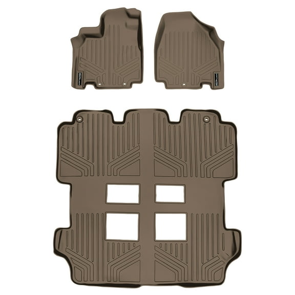 SMARTLINER 3 Rows Custom Fit Floor Liners Compatible with 2011 - 2017 Honda Odyssey (Gasoline | )