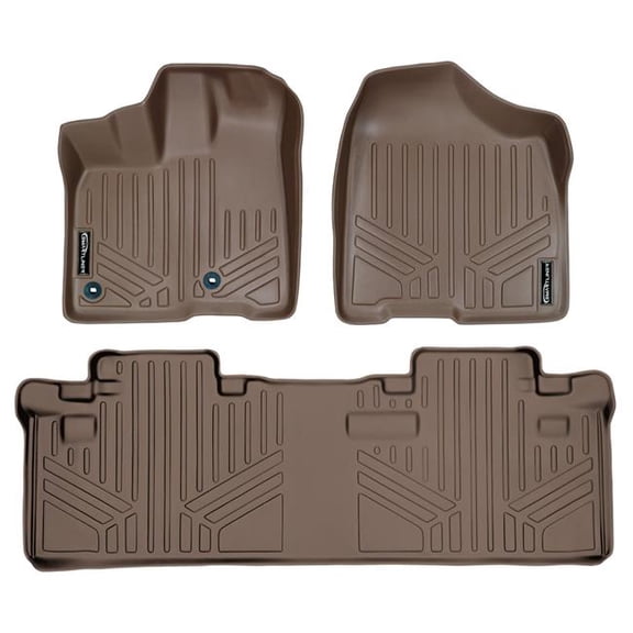 Smartliner SA1128-B1083 2 Rows Custom Fit Floor Liners for 2013-2020 Toyota Sienna 8 Passenger