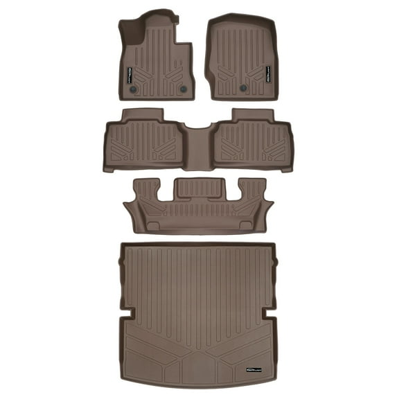 SMARTLINER 4 Rows Custom Fit Floor Liners Compatible with 2020 - 2025 Ford Explorer 6 Passenger