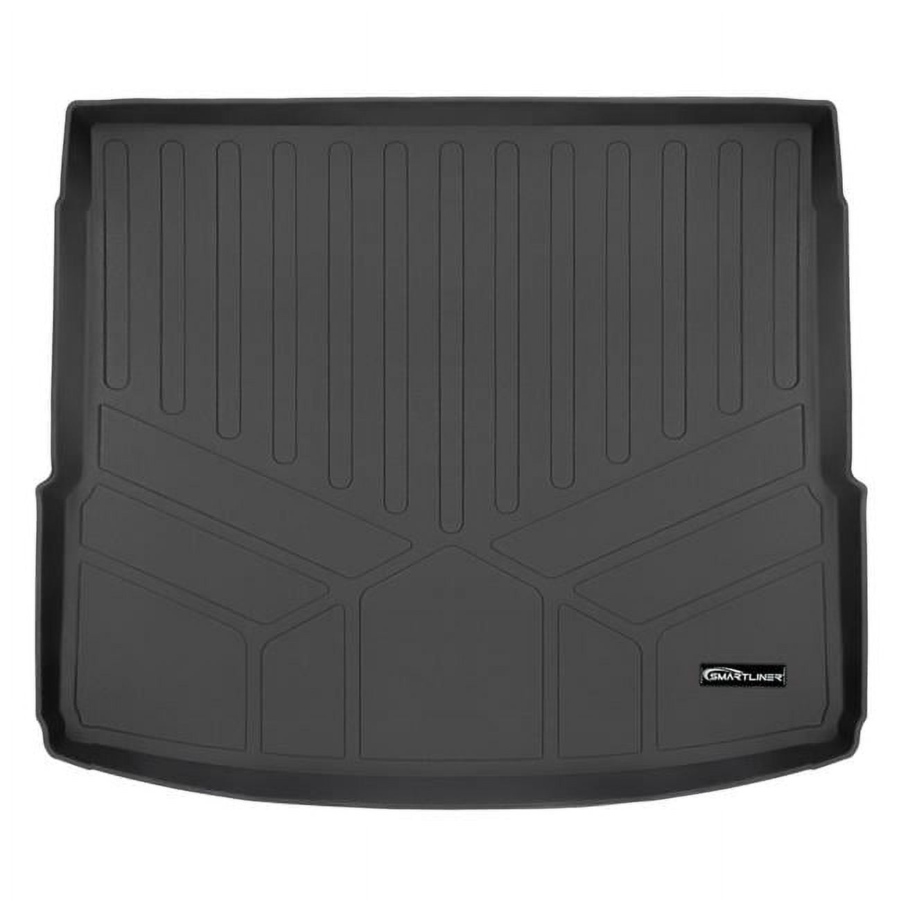 SMARTLINER Custom Fit Floor Mats For 2017-2019 Audi Q7 & 2019 Q8 – 2 Row Set, Black, Textured With Raised Lip - View #7