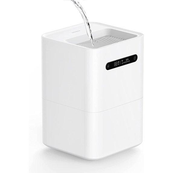 smartmi Evaporative Humidifiers Cool No Mist Humidifiers for Bedroom Air Humidifiers for Baby 4L Top Fill Self-Cleaning Quiet Smart APP Control Auto Shutoff Air-drying Shockproof White