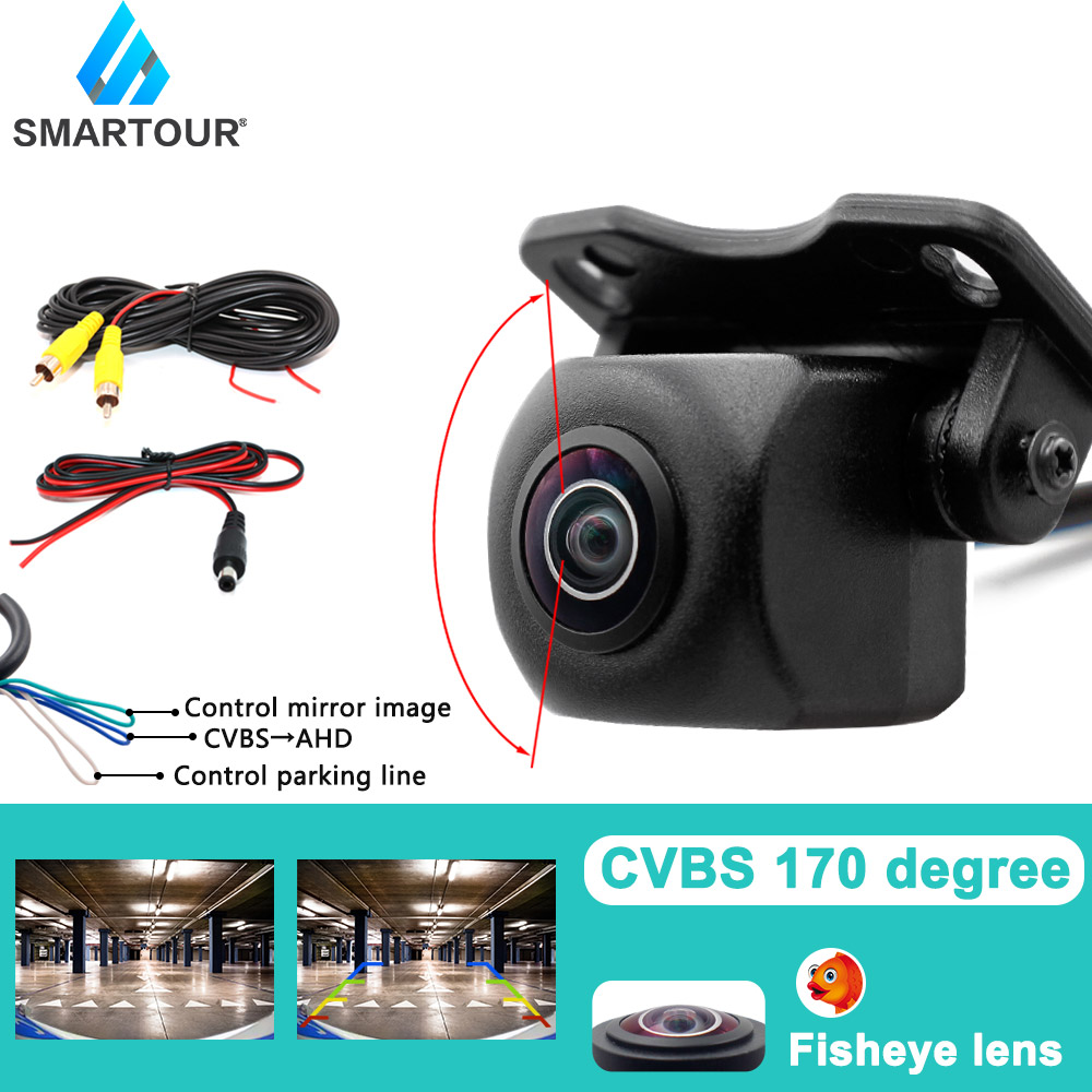 Smartour CCD Vehicle Rear View Camera Car Reverse Black Fisheye Lens