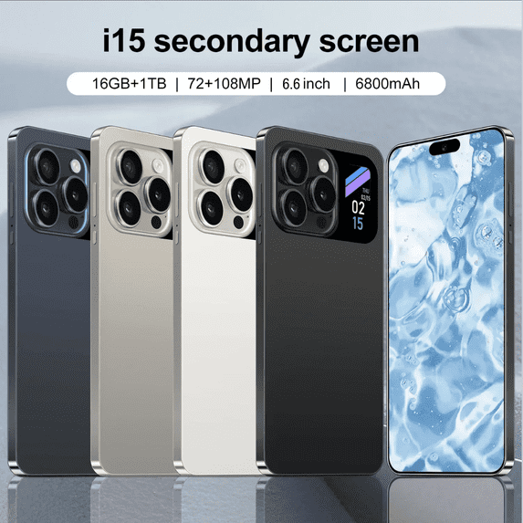 Smartphone 6.6 HD Screen Phone 5G Android13 Phone 16G 1T Dual SIM Phone 108MP 6800mAh