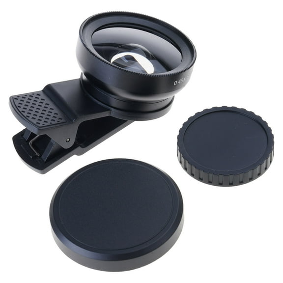 Smartphone Camera Lens 0.45x Expanded View Macro Photography Tool Flexible Clip Phone Camera Attachment for Smartphone