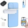 thumbnail image 1 of Smartphone Camera Mirror Reflection Clip Kit, Mirror Effect Lens - Capture Stunning Reflections Instantly, Adjustable HD Glass Vertical Clip on Selfie Mirror for Back Camera Recording (White*2), 1 of 8