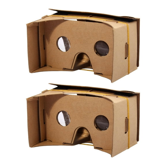 Smartphone Cardboard Kit DIY 3D VR Virtual Reality Viewing Glasses 6 Inch 2pcs